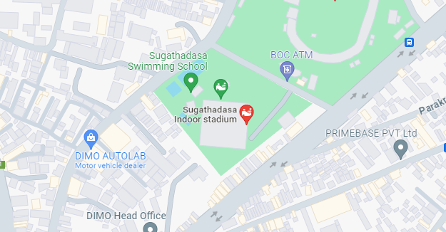 location of sugathadasa indoor stadium in google maps